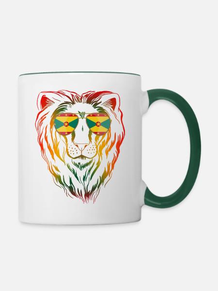 Grenada - Tasse zweifarbig - Weiß/Dunkelgrün