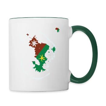 Maore (Mayotte) island of Africa - Contrasting Mug - white/dark green - Right