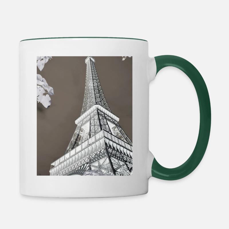 Collection City Trip Paris - Mug contrasté - blanc/vert foncé