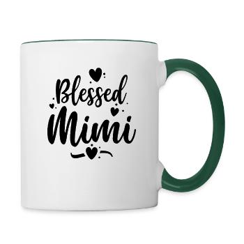 B Mimi - Double Delight! Funny Grandma - Contrasting Mug - white/dark green - Right