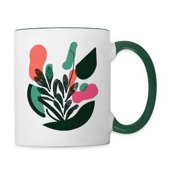Chromaflore (autres produits) - Mug contrasté - blanc/vert foncé - Droite
