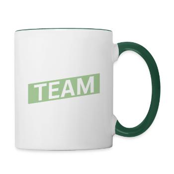 Cricket Team - Tasse zweifarbig - Weiß/Dunkelgrün - Rechts
