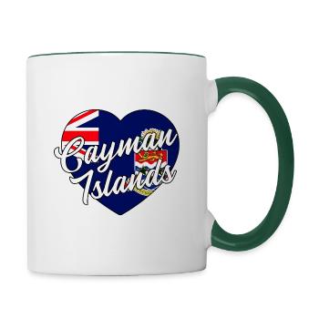 Cayman Islands - Contrasting Mug - white/dark green - Right