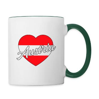 Autriche - Mug contrasté - blanc/vert foncé - Droite