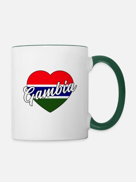 Gambia - Tasse zweifarbig - Weiß/Dunkelgrün