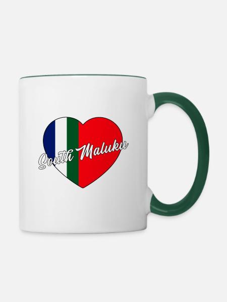 Republik Maluku Selatan - Tasse zweifarbig - Weiß/Dunkelgrün