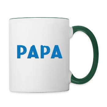Fête des Pères - J'ai Un Papa Exceptionnel - Mug contrasté - blanc/vert foncé - Droite