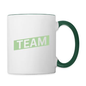 Équipe de planche à voile - Mug contrasté - blanc/vert foncé - Droite