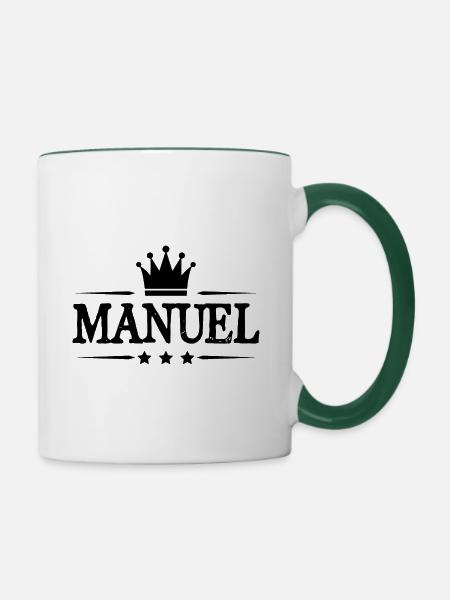 Manuel - Tasse zweifarbig - Weiß/Dunkelgrün