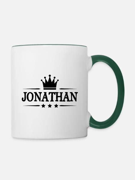 Jonathan - Tasse zweifarbig - Weiß/Dunkelgrün