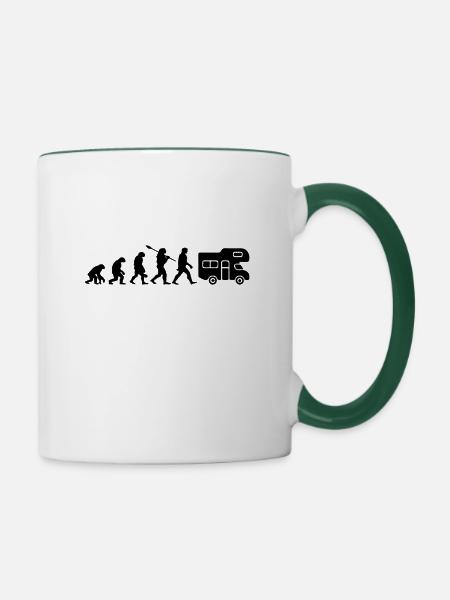 Entwicklung von Wohnmobilen - Tasse zweifarbig - Weiß/Dunkelgrün