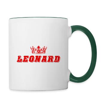 Leonard - Mug contrasté - blanc/vert foncé - Droite