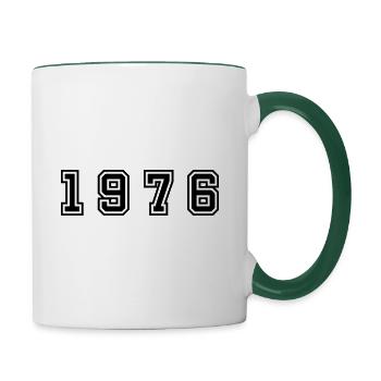 1976 Year Number - Contrasting Mug - white/dark green - Right
