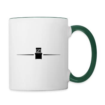 Arcade Retro Line Gamer - Mug contrasté - blanc/vert foncé - Droite