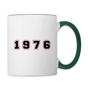 1976 Year Number - Contrasting Mug - white/dark green - Right