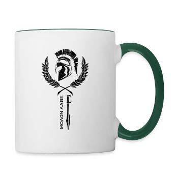 Sparta Warrior Fitness - Molon Labe - Contrasting Mug - white/dark green - Right