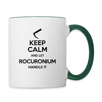 Keep Calm And Let Rocuronium Handle It Laryngoscope - Mug contrasté - blanc/vert foncé - Droite
