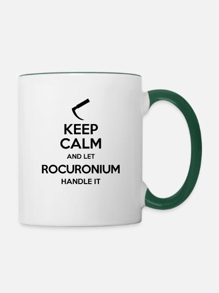 Keep Calm And Let Rocuronium Handle It Laryngoscope - Mug contrasté - blanc/vert foncé