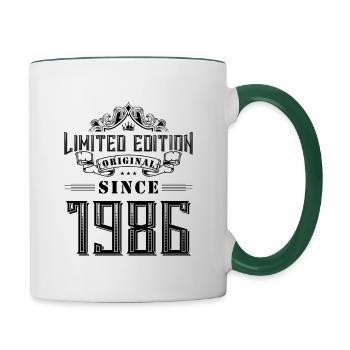 Édition limitée 1986 - Mug contrasté - blanc/vert foncé - Droite