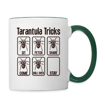 Tarantula breeder spider owner tarantula - Contrasting Mug - white/dark green - Right