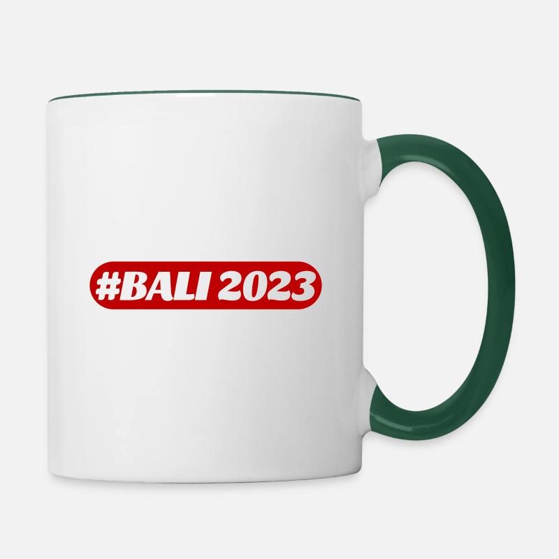 Bali 2023 - Contrasting Mug - white/dark green