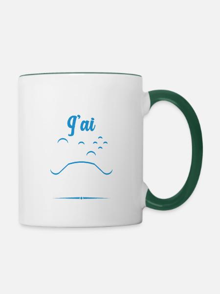 Je Peux Pas J'ai Console Cadeau Gamer - Mug contrasté - blanc/vert foncé
