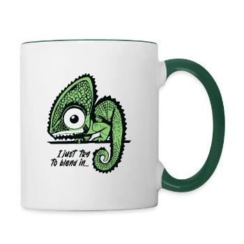 Chameleon Blend In - Contrasting Mug - white/dark green - Right