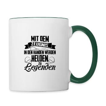 Graduation - Contrasting Mug - white/dark green - Right