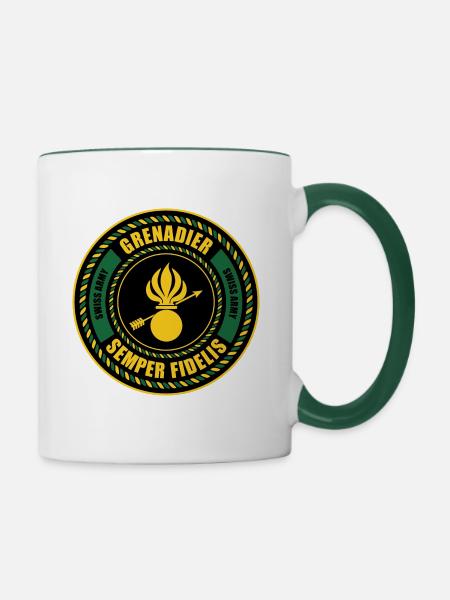 Grenadier - Tasse zweifarbig - Weiß/Dunkelgrün