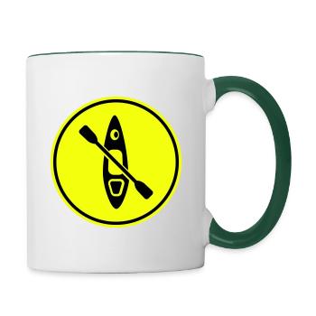 Canoe icon - Contrasting Mug - white/dark green - Right
