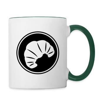 Croissant icon - Contrasting Mug - white/dark green - Right