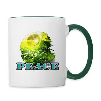 peace - Contrasting Mug - white/dark green - Right