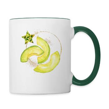 Avocado - Tasse zweifarbig - Weiß/Dunkelgrün - Rechts