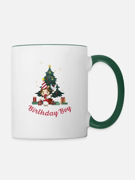 Birthday Boy Jesus - Tasse zweifarbig - Weiß/Dunkelgrün