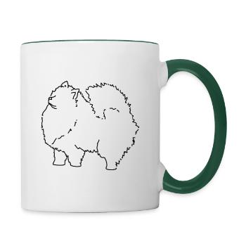 Pom Pom - Contrasting Mug - white/dark green - Right