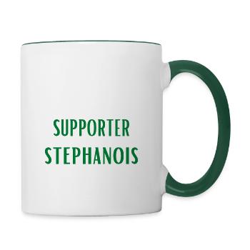 t-shirt saint-étienne supporter stéphanois noel - Mug contrasté - blanc/vert foncé - Droite