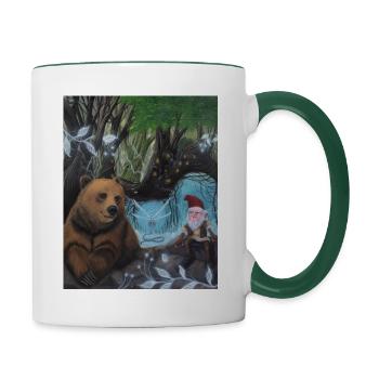 DS - Gnom - Mug contrasté - blanc/vert foncé - Droite