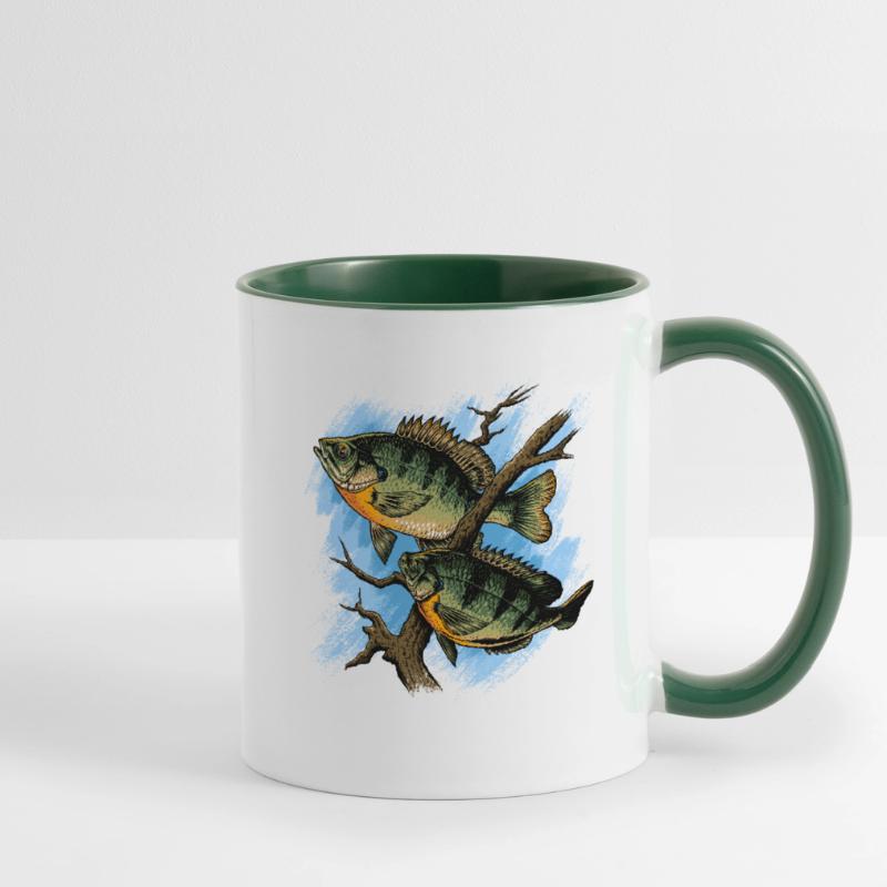 Crapet Arlequin Illustration Pêche Pullover conception Mug contrasté