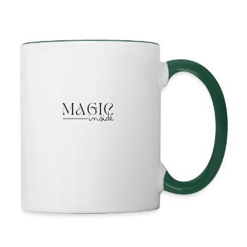 MAGIC INSIDE - Tasse zweifarbig - Weiß/Dunkelgrün - Rechts