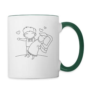 wedding - Contrasting Mug - white/dark green - Right