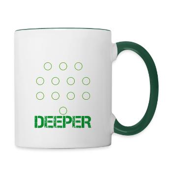 Artificial intelligence think deeper gift - Contrasting Mug - white/dark green - Right
