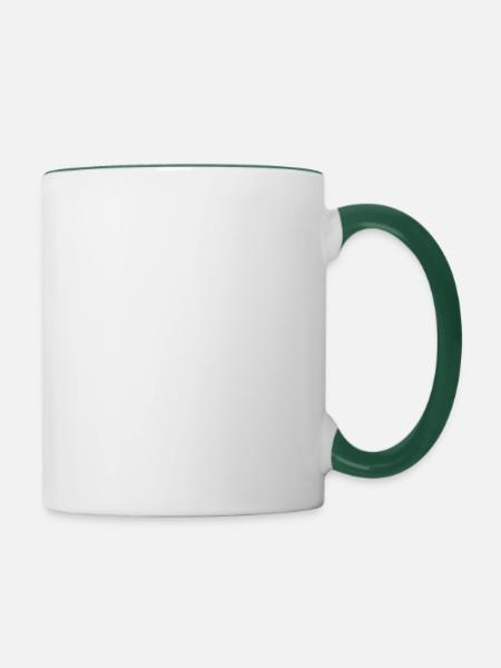 Künstliche Intelligenz artificial intelligence - Tasse zweifarbig - Weiß/Dunkelgrün