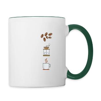Math Teacher Derivation Coffee Lovers - Contrasting Mug - white/dark green - Right