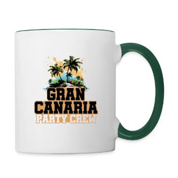 Gran Canaria Party Crew Holidays - Contrasting Mug - white/dark green - Right