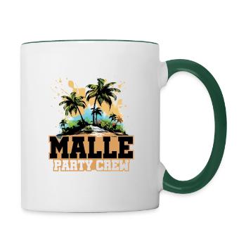 Malle Party Crew Holidays - Contrasting Mug - white/dark green - Right