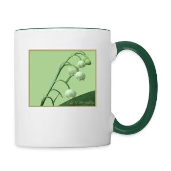Lily of the Valley - Contrasting Mug - white/dark green - Right