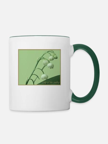 Lily of the Valley - Contrasting Mug - white/dark green