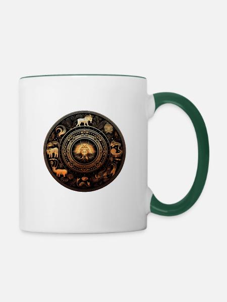 Cosmic - Tasse zweifarbig - Weiß/Dunkelgrün
