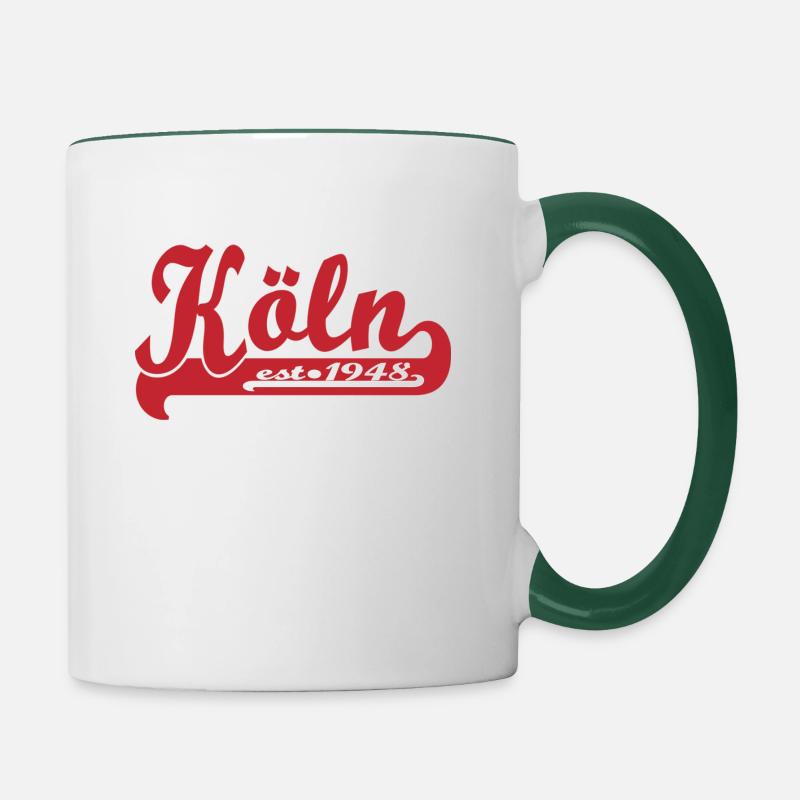 Cologne - Contrasting Mug - white/dark green
