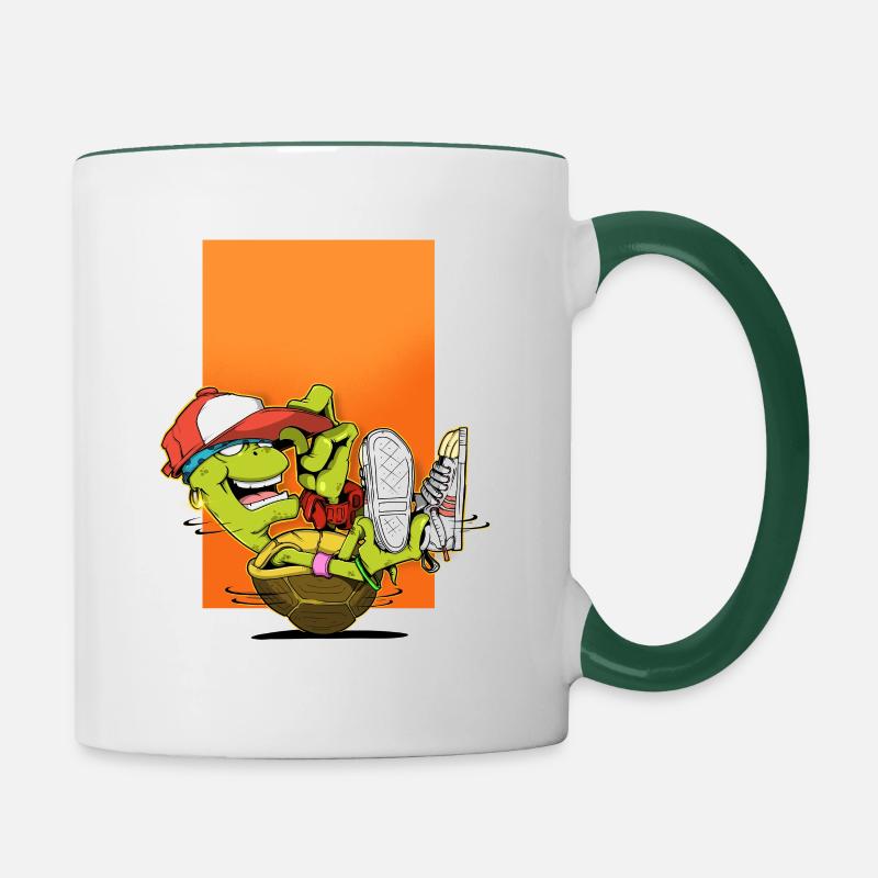 Breakdance B-Boy Streetdance Design Hip Hop Danse - Mug contrasté - blanc/vert foncé